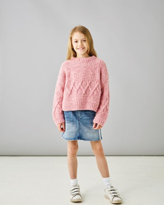 Hovedbilde Oversize sweater med struktur, junior