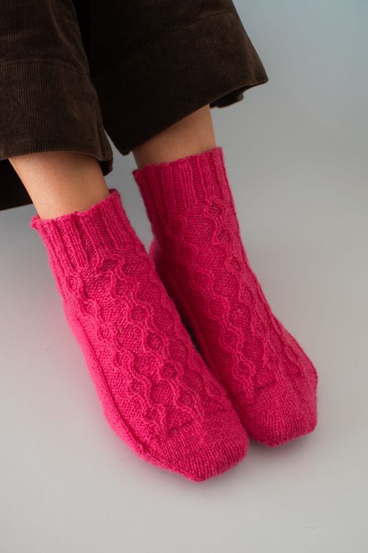 Garnpakke Ylva Sokker Rosa Sløyfe