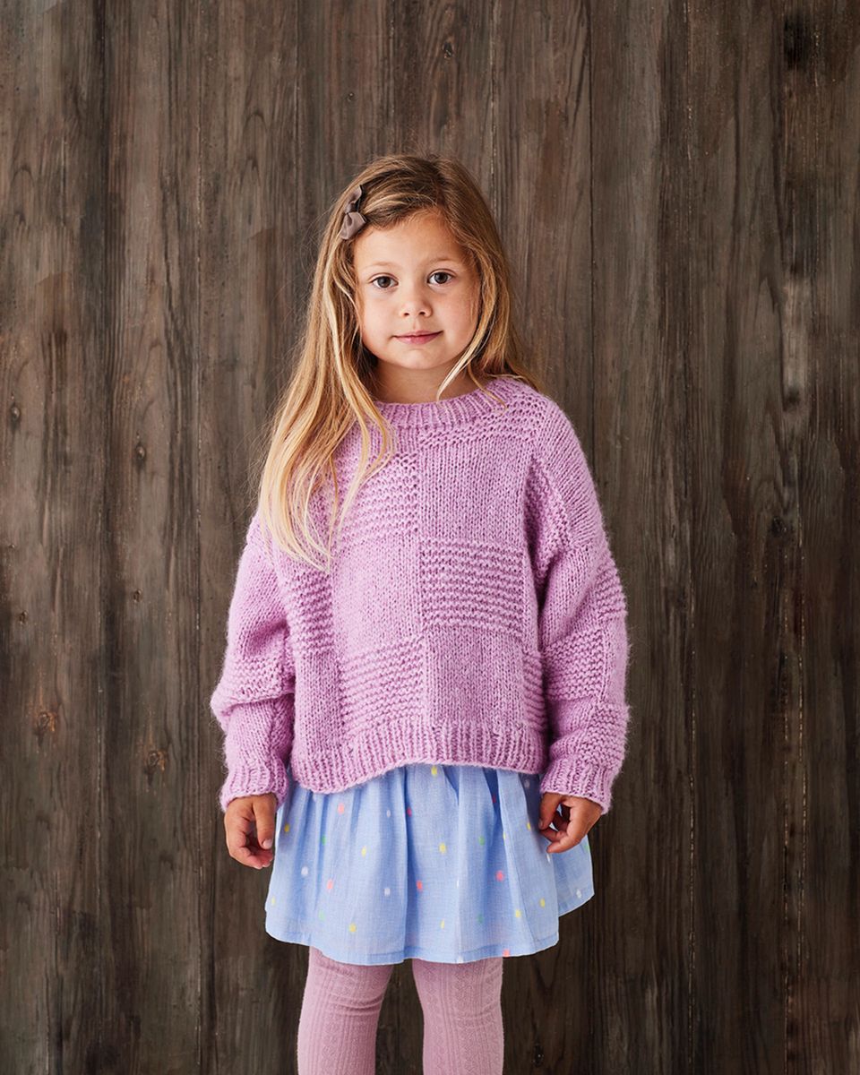 Sweater i felter til barn.